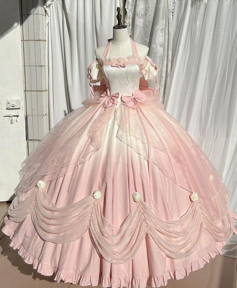 Puffy Dress Aesthetic, Pink Puffy Dress, Dreamy Gowns, Puffy Dresses, 파티 드레스, Dress Design Sketches, Princess Ball Gowns, Fantasy Gowns, Dress Aesthetic