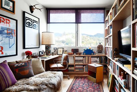 Inside Roman Alonso and Steven Johanknecht's Bohemian-Chic Apartments | Architectural Digest Best Home Office Desk, Eames Office, Apartment Chic, Apartment Life, Office Desk Chair, Home Office Desks, Architectural Digest, Apartment Living, Decoration Design