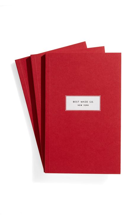 Best Made Co. Set of 3 Famous Red Notebooks available at #Nordstrom Boyfriend Gift Basket, Star Wars Diy, Birthday Gifts For Boyfriend Diy, Diy Anniversary, Diy Gifts For Boyfriend, Birthday Diy, Beer Gifts, Boyfriend Anniversary Gifts, Gifts Cards