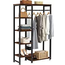 Check this out! Apartment Bedroom College, Standing Closet, Wood Storage Shelves, Free Standing Closet, Closet Rack, No Closet Solutions, Storage Closet, Vintage Closet, Garment Rack