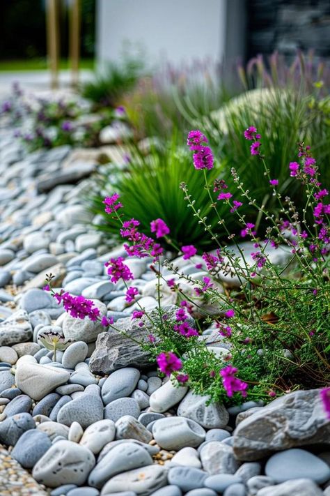 Modern Rock Garden Ideas for Trendy Landscapes Modern Rock Garden Landscaping, Shade Rock Garden, Modern Rock Garden, Backyard Rock Garden, Rock Garden Ideas, Modern Rock, Rock Garden Design, Landscaping Inspiration, Rock Garden Landscaping