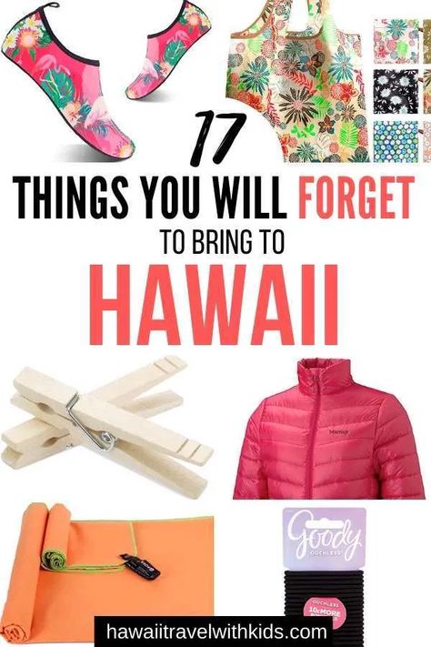 Travel To Hawaii Packing Lists, Travel Essentials Hawaii, Things To Bring To Hawaii Packing Lists, Packing For Kauai Hawaii Vacation, Packing List Hawaii Vacation, Hawaii Pack List, Hawaii Travel Tips, What To Bring To Hawaii Packing Lists, Oahu Packing List