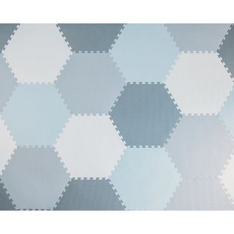 Kids Playroom Floor Mats | Wayfair Kids Playroom Flooring, Gray Playroom, Playroom Flooring, Baby Floor Mat, Hexagon Floor, Foam Tiles, Foam Flooring, Living Room Light Fixtures, Kids Flooring