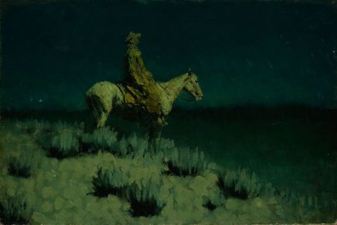 The Colors of Night: Color Strategies for Painting Landscape Nocturnes Color Of Night, Frederic Remington, Moonlight Painting, Western Landscape, Brooklyn Museum, Cowboy Art, Night Painting, In The Desert, Western Art