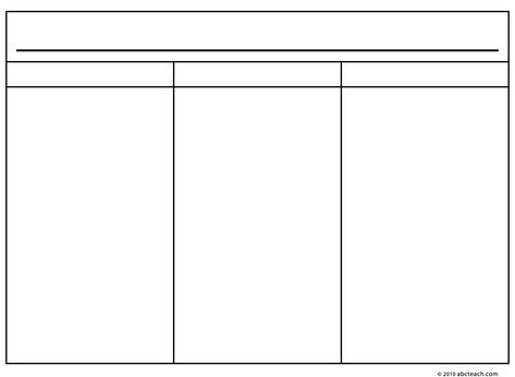 3+Column+Chart+Graphic+Organizer 3 Column Template, Graphic Organizers Templates, Column Chart, Newsletter Design Templates, Word Structure, Graphic Organizer Template, Lucy Calkins, Table Template, Docs Templates