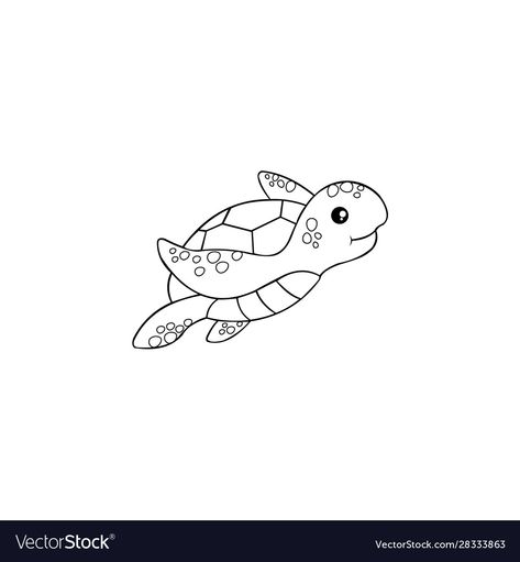 Cute Cartoon Turtle, Turtle Character, Turtle Vector, Turtle Cartoon, Turtle Baby, Turtle Sea, Cartoon Turtle, Baby Turtles, Sea Animal