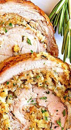 Pork Tenderloin With Stuffing Recipes, Stuffed Pork Tenderloin Crockpot, Easy Stuffed Pork Tenderloin, Stuffed Tenderloin Recipes, Rolled Pork Tenderloin Recipes, Herb Stuffed Pork Loin, Pork Loin Stuffed With Pesto And Prosciutto Food And Wine, Pork Tenderloin Stuffed Recipes, Cooking A Pork Tenderloin