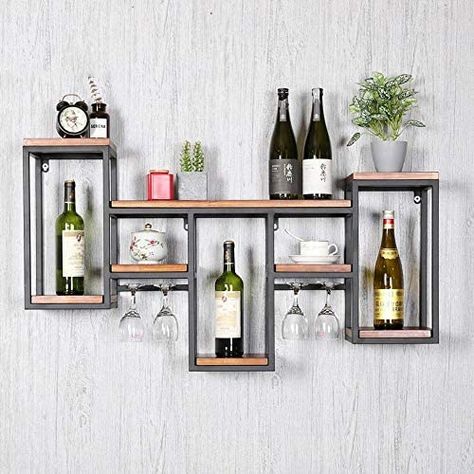 Indoor Plant Stand Ideas, Plant Stand Ideas, Indoor Plant Stand, Rack Industrial, Home Bar Design, Metal Wine Rack, Stand Ideas, Coffee Bar Home, Wine Glass Rack