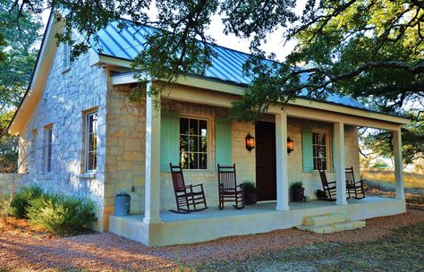 Bonterra Build | Design Small Stone Cottage, Texas Farmhouse, Farmhouse Exterior Design, Hill Country Homes, European Farmhouse, Cottage Style Decor, Farmhouse Porch, House With Porch, Stone Cottage