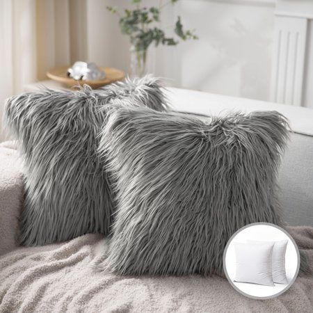 Dorm Room Color Schemes, Dorm Room Colors, Fuzzy Pillows, Faux Fur Pillow, Fur Pillow, Room Color Schemes, Bed Couch, Faux Fur Throw Pillow, Fur Throw Pillows