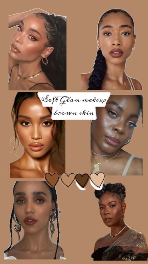 Our pins capture the essence of soft glam makeup on brown skin, celebrating the natural beauty with a subtle, radiant glow. Each pin showcases looks featuring warm, neutral tones that complement the skin’s richness, with expertly blended eyeshadows, soft blush, and a touch of highlighter for a luminous finish. The result is a collection of polished yet understated elegance, perfect for any occasion, and designed to inspire and elevate your makeup routine. Warm Glam Makeup, Soft Glam Makeup Brown Skin, Makeup On Brown Skin, Makeup Brown Skin, Brown Skin Makeup, Soft Glam Makeup, Soft Glam, Glam Makeup, Brown Skin