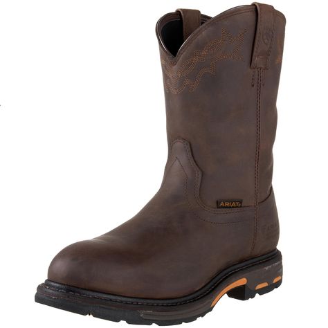 PRICES MAY VARY. ALL-WEATHER BOOTS: These all-condition western work boots are built to last, designed with Waterproof Pro technology to keep out the wet elements and snow. Wear them in any weather to keep your feet comfortable all day long. ATS MAX TECHNOLOGY: These round toe boots for men have Ariat's ATS Max platform and lightweight, cushioning EVA midsole to provide maximum torsional stability and reduce foot fatigue for proper body alignment so you can work or play all day. DURATREAD OUTSOL Thorogood Boots, Composite Toe Work Boots, All Weather Boots, Western Boots For Men, Ariat Boots, Mens Leather Boots, Work Boot, Rounded Toe Boots, Boots Women Fashion