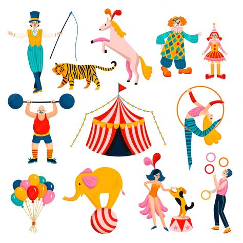 Circus Dog Illustration, Circus Icon, Circus Illustration, Vintage Circus Posters, Circus Design, 23 Summer, Circus Characters, Circus Decorations, Wallpaper Seamless