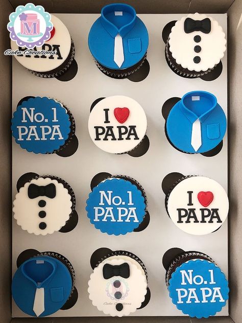 Father's Days Cake Ideas, Father Day Cupcakes, Father's Day Cupcakes Ideas, Fathers Day Baking Ideas, Father’s Day Cupcake Ideas, Birthday Cupcakes Ideas For Men, Dad Cupcakes, Architecture Cake, Birthday Cake For Father