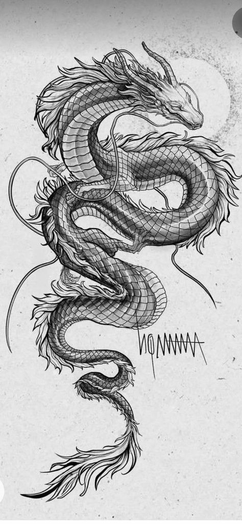 Dragon Tattoo Drawing, Tato Salib, Hirsch Tattoo, Dragon Tattoo Art, Chinese Dragon Tattoos, Japanese Dragon Tattoo, Dragon Tattoo For Women, Japanese Dragon Tattoos, Tattoo Style Drawings