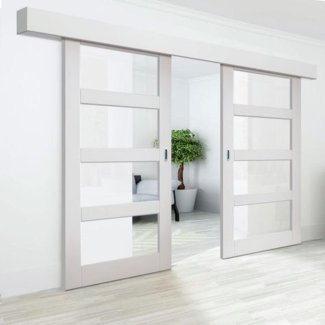 Sliding Mirror Closet Doors, Sliding Door Panels, Interior Sliding Door, Internal Sliding Doors, Sliding Door Design, Room Divider Doors, Double Sliding Doors, Sliding Closet Doors, Sliding Doors Interior