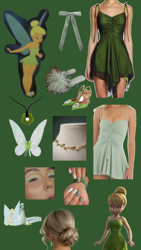 Pixie Hollow Fairies Costumes, Pixie Hollow Fairies, Tinkerbell Halloween Costume, Fun Halloween Outfits, Blonde Halloween Costumes, Tinkerbell Costume, Friend Costumes, Cute Group Halloween Costumes, Tinker Bell Costume