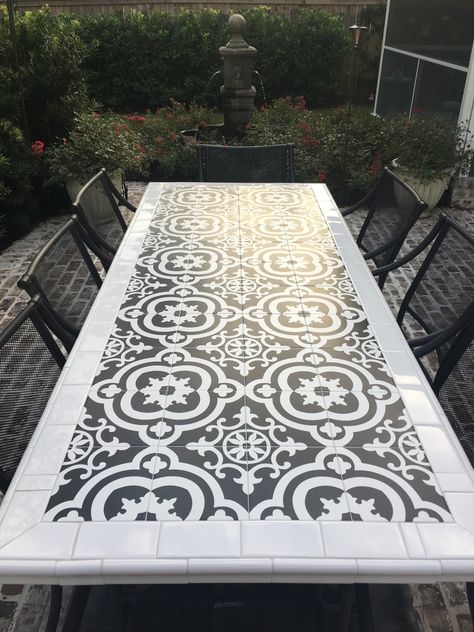 Diy Tile Table Top, Diy Tile Table, Tile Patio Table, Tile Table Top, Tile Top Tables, Diy Patio Table, Tile Tables, Diy Table Top, Diy Outdoor Table