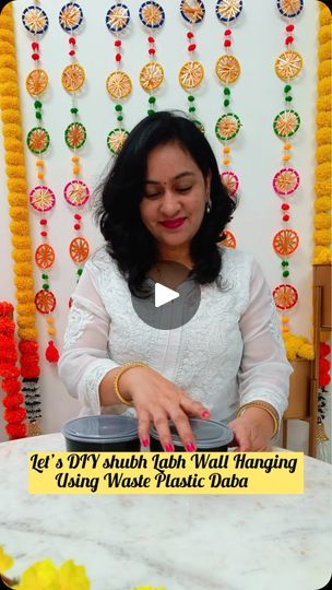 Shubh Labh Diy Ideas, Diy Home Decor For Diwali, Diy Shubh Labh, Shubh Labh Diy, Wall Hanging For Diwali, Shubh Labh Hanging, Shubh Labh, Garba Dance, Navratri Special