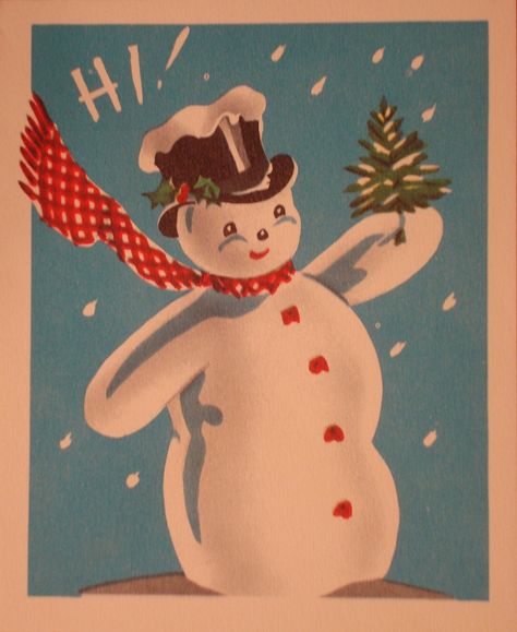 Vintage Holiday Cards, Vintage Snowman, Snowman Cards, Vintage Christmas Images, Gifts For Boyfriend, Christmas Graphics, Christmas Gifts For Boyfriend, Old Christmas, Old Fashioned Christmas