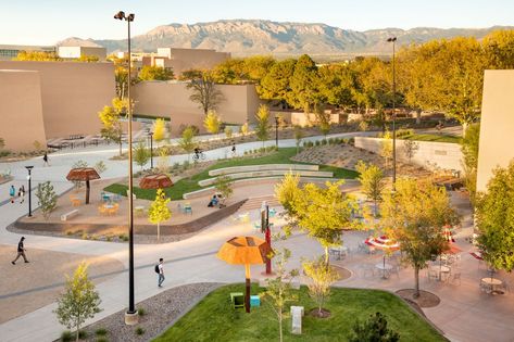 Plaza Design, Paving Pattern, Desert Climate, Central Plaza, University Of New Mexico, Weathering Steel, Mexico Culture, The Smith, River Park