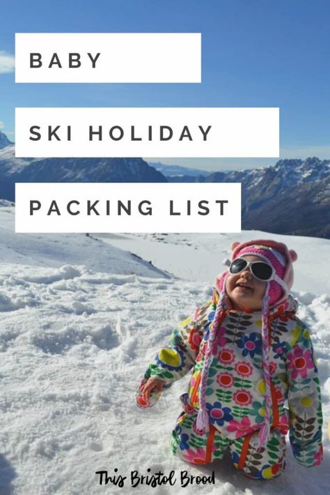 Baby ski holiday packing list To make life easier for other sleep-deprived, time-precious parents out there, here is my comprehensive Baby Ski Holiday Packing List for a ski holiday away with your baby or toddler. Our baby was 12 months old when I wrote this list.   #ski #family #baby #travel #holiday #packinglist #skiing #winter #sports #snow #Vaujany #France Winter Trip Packing List, Winter Travel Packing, Ski Trip Packing List, Holiday Packing List, Baby Packing List, Ski Trip Packing, Baby Skiing, Snow Vacation, Ski Pack