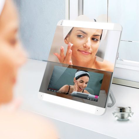 Black Mirror Technology, Led Makeup Mirror Video, Day One Journal, Smart Mirror Touchscreen, Digital Mirror, Compact Led Mirror, Face Crystals, Mirrors For Makeup, Beauty Mirror