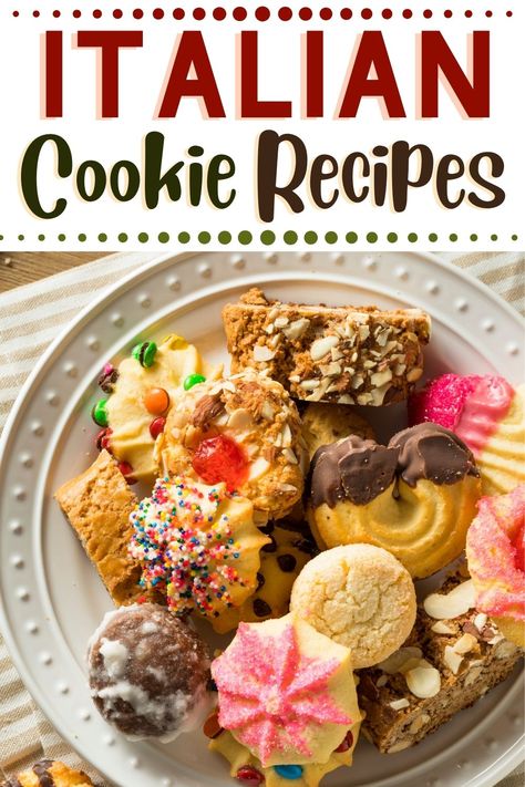 These Italian cookie recipes have been passed down for generations! From sprinkle cookies to biscotti to pizzelles and ricotta cookies, you won't be able to resist these sweets. Italian Leaf Cookies Recipe, Recipes Using Ricotta, Using Ricotta Cheese, Recipes Using Ricotta Cheese, Italian Cookie Recipe, Italian Christmas Cookie Recipes, Italian Wedding Cookies, Italian Almond Cookies, Lemon Drop Cookies