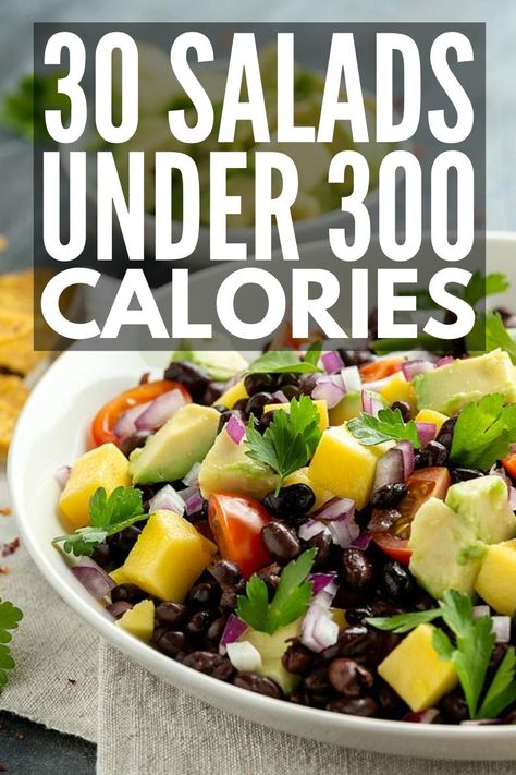 Simple Healthy Salads Clean Eating, Healthy Salad Ideas Low Calories, 400 Calorie Salads, 300 Calorie Salads, 200 Calorie Salad, 500 Calorie Salads, Salads Under 400 Calories Lunch Recipes, Salads Under 300 Calories, Light Calorie Meals