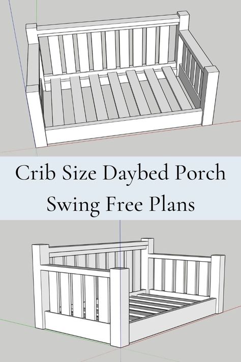 Crib Mattress Porch Bench, Daybed Swings Outdoor Diy, Diy Outdoor Bed, Front Porch Swing Ideas, Diy Porch Bed, Crib Daybed, Crib Mattress Porch Swing, Diy Front Porch Ideas, Porch Swing Ideas