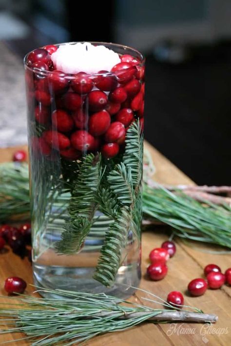 Christmas Rehearsal Dinner Decorations, Holiday Diy Decor, Cranberry Centerpiece, Christmas Wedding Centerpieces, Christmas Banquet, Xmas Centerpieces, Christmas Tables, Holiday Flowers, Fall Swags