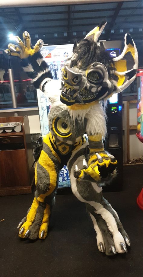 Demon Fursuit, Horror Fursuit, Snake Fursuit, Full Fursuit, Unique Fursuits, Dragon Fursuit, Goat Mask, Fursuit Ideas, Fur Suits