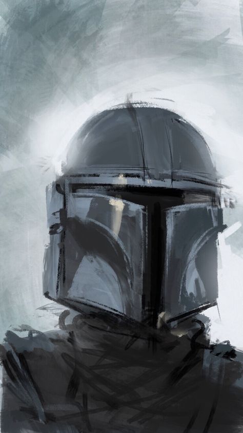 ArtStation - The Mandalorian procreate fanart sketch!, Huy Dinh Mandalorian Warrior, Star Wars Art Drawings, Star Wars Painting, Fanart Sketch, Mandalorian Armor, New Republic, Finger Paint, Star Wars Drawings, Star Wars Concept Art