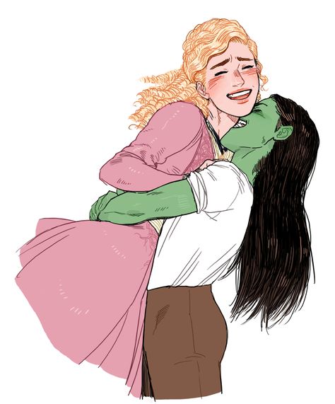 Gelphie Fanart, For Good Wicked, Broadway Wicked, Wicked Art, Elphaba And Glinda, Wicked Musical, Lesbian Art, Musical Theater, Power Couple