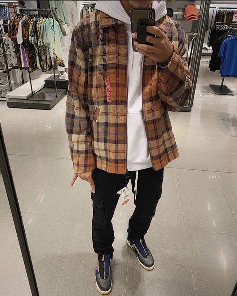 Orange Flannel Outfit Men, Orange Flannel Outfit, Orange Flannel, Flannel Outfit, Boyfriend Outfit, Skater Fit, Preppy Mens Fashion, Flannel Outfits, Streetwear Men