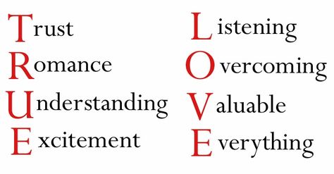 If true love were an acronym, what would each letter mean to you? Husband Prayer, Meaning Of True Love, What Is True Love, Love Message For Boyfriend, Message For Boyfriend, True Love Quotes, I Love You Quotes, Meaning Of Love, Love Me Quotes