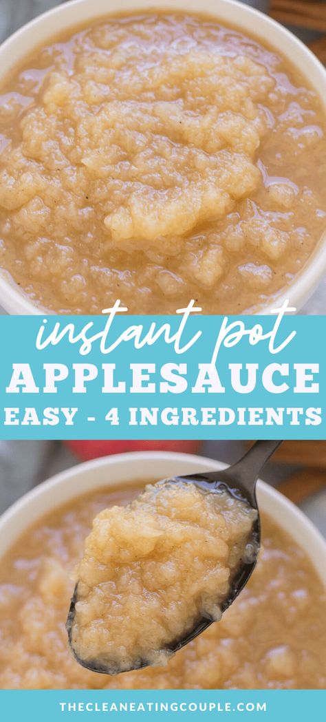 Pressure Cooker Applesauce, Instant Pot Applesauce, Canned Applesauce, How To Make Applesauce, Applesauce Recipe, Easy Clean Eating Recipes, Water Lemon, Apple Sauce Recipes, Homemade Applesauce