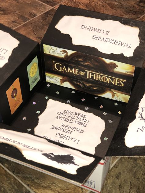 Game Of Thrones Gift Ideas, Deployment Care Package Ideas, Thanksgiving Is Coming, Deployment Care Packages, Boxes Ideas, Romantic Gifts For Him, Military Spouse, Military Life, Valentines Day Gifts For Him