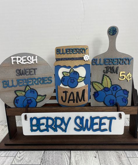 Blueberry Decor, Wagon Shelf, Bakery Kitchen, Lemon Kitchen, Purple Spring, Love Decor, Tier Tray Decor, All The Small Things, Blueberry Jam