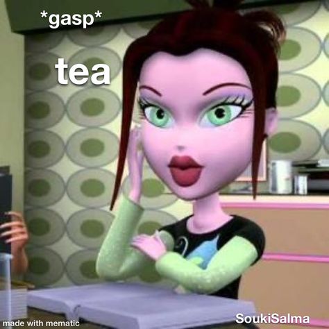 Bratz Mood Pics, Bratz Doll Meme, Bratz Mood, Tea Meme, Barbie Funny, Bratz Girls, Tagalog Quotes Funny, Funny Pix, Baby Pink Aesthetic