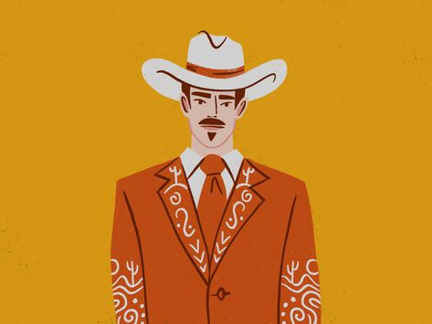 Cowboy - Quick Draw by Carra Sykes on Dribbble Cowboy Illustration, Cowboys And Indians, Quick Draw, Illustration Character, Saint Charles, San Rafael, Illustration Character Design, San Luis Obispo, Ronald Mcdonald