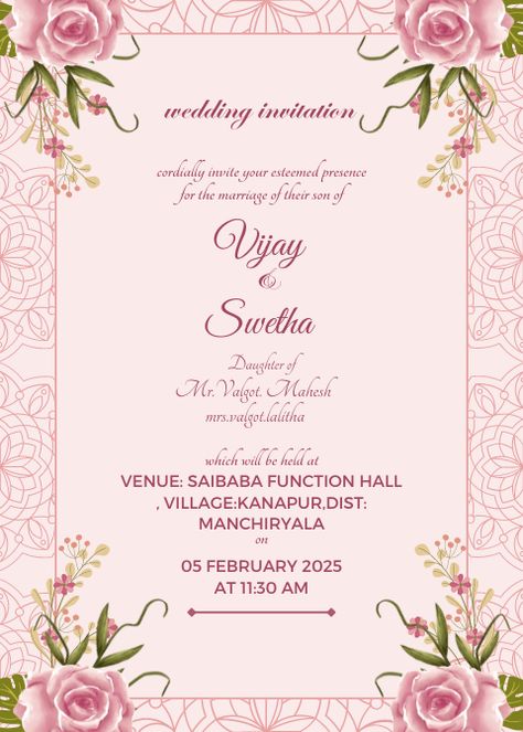 Inviting Card, Function Hall, Weeding, Wedding Invitations, Quick Saves