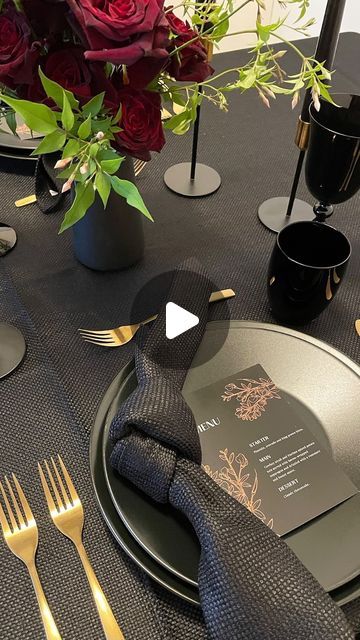 Sarani Events on Instagram: "TYRONE’S BIRTHDAY DINNER. ♣️◼️⚫️🖤

Tyrone’s fiancée reached out to us to set up an intimate dinner for just the two of them.

She gave us the liberty to choose the colour scheme, the style of flowers etc. 

We thought ‘BLACK and SLEEK’ with minimal gold. How did we do? 😆

Event planning and styling - @saranievents 
Florist - @proxybloom 

#events #eventplanner #eventstylist #eventplanning #eventstyling #Lagosevents #homedecor #lockdownparty #luxuryevents #eventdesign #eventdecor #floraldecor #balloonwall #flowerwall #party #birthday #babyshower #bridalshower #luxe #luxurypicnic #graduation #graduationpicnic #picnic #birthdayparty #bespokedesign #intimatevents #lockdownevents #blackandgold #dinnerparty #uniqueparty" Graduation Picnic, Shower Items, Baby Shower Items, Intimate Dinner, Minimal Gold, Balloon Wall, Birthday Dinner, Birthday Dinners, Bespoke Design