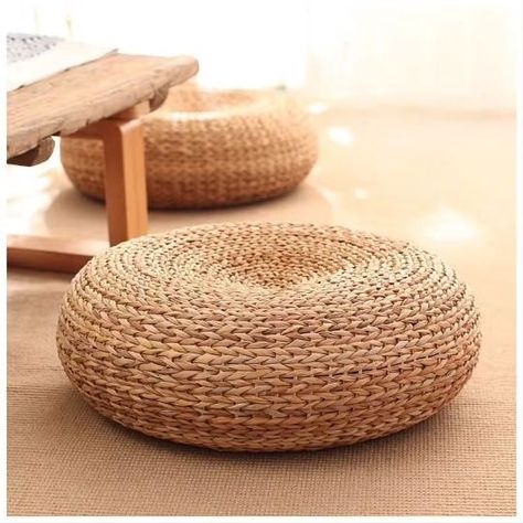 Comfortable round wicker pouf is made by hand from natural banon leaf. Convenient for meditation. It is also convenient to read, watch a movie or chat with a narrow circle of friends over a cup of tea or coffee. He will become your irreplaceable decor item in the house. The pouf does not take up much space. Environmentally friendly product .
All wipes are handmade and 100% natural.

Size: Ø 45cm h 15cm.
        Ø 17.7 in h 6 in.

Size: Ø 50 cm h 17cm.
        Ø 19.5 in h 6.7 in. Laundry Basket With Lid, Wicker Rocking Chair, Laundry Room Flooring, Wicker Picnic Basket, Meditation Cushion, White Wicker, Decor Home Living Room, Modern Country, Accent Chairs For Living Room