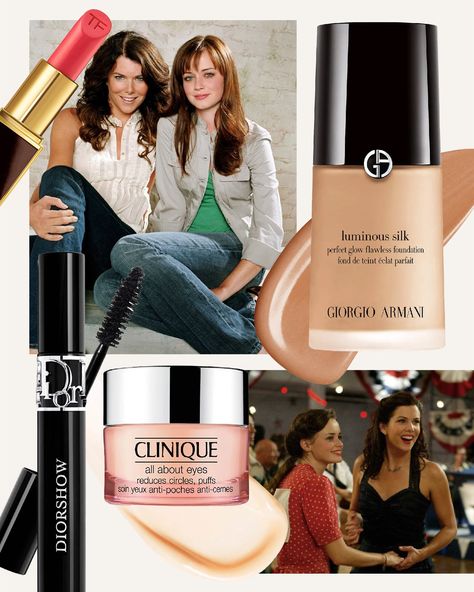 Girls Makeup Products, Gilmore Girls Makeup, Gilmore Makeup, Rory And Lorelai Gilmore, Gilmore Girls Set, Rory And Lorelai, Gilmore Aesthetic, Diorshow Mascara, Tom Ford Lipstick