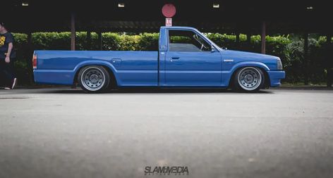 Mini Trucks Mazda, Mazda B2200, Teardrop Camper Plans, Slammed Trucks, Car Paint Jobs, Stanced Cars, Stance Cars, Teardrop Camper, Truck Ideas