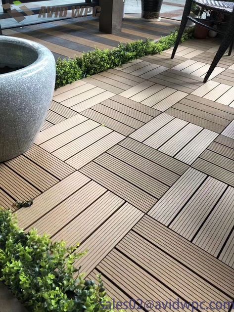 Diy Decking, Tiles Diy, Decking Tiles, Tile Diy, Wpc Decking, Wood Plastic Composite, Deck Tile, Diy Tile, Balcony Decor