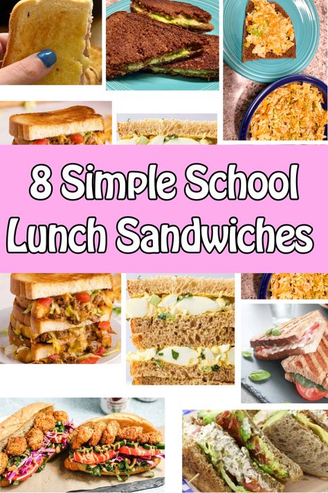 Explore top school lunch sandwich recipes that are both delicious and kid-approved. Perfect for busy mornings Elementary School Lunch Ideas, School Sandwich Ideas, Lunch Sandwich Ideas, Sandwich Ideas For Kids, School Lunch Sandwiches, Blw Breakfast Ideas, Lunch Sandwich Recipes, Kid Sandwiches, Easy School Lunches