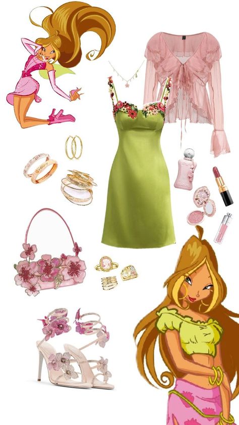 How i'd style Flora from Winx Club Flora From Winx Club, Flora Winx Club, Winx Club, Character Outfits, Color Pallets, Club Outfits, Pop Star, Halloween Outfits, Spring Outfits