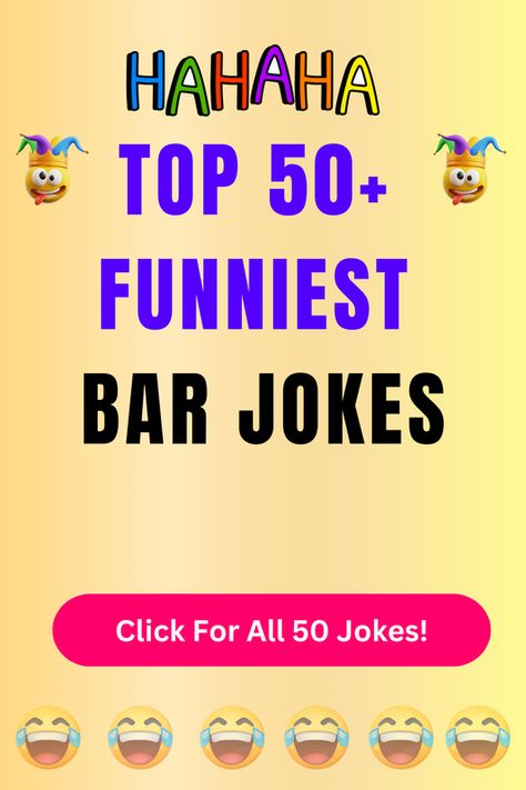 Check Out The Top 50+ Funny Bar Jokes And Puns. Click For All 50+ Hilarious Bar Jokes! Bar Jokes Hilarious, Pun Jokes Hilarious Humor, Crab Puns, Party Jokes, Bar Jokes, Jokes And Puns, Cocktail Waitress, Funny One Liners, Witty Jokes